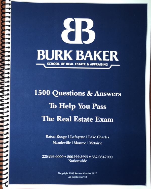 Real Estate Study Aids Real Estate License Study Burk Baker School